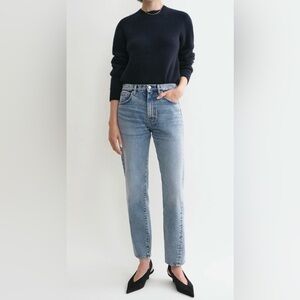 Toteme Blue Straight Jeans Classic Fit color:light blue